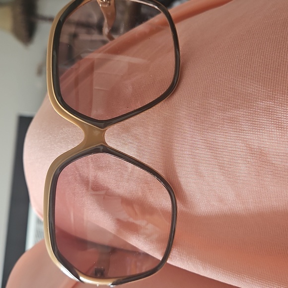 Italy Marked 70s unisex 2-tone large frame sunglasses leather case Unisex - Picture 11 of 16